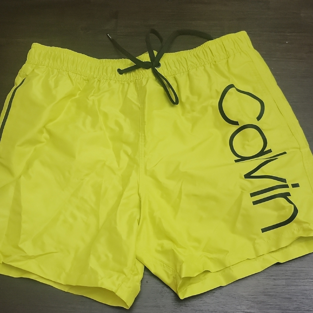 Calvin Klein Men's Yellow Swim Shorts